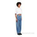 Новые прибытия сплошные длинные джинсы для женщин